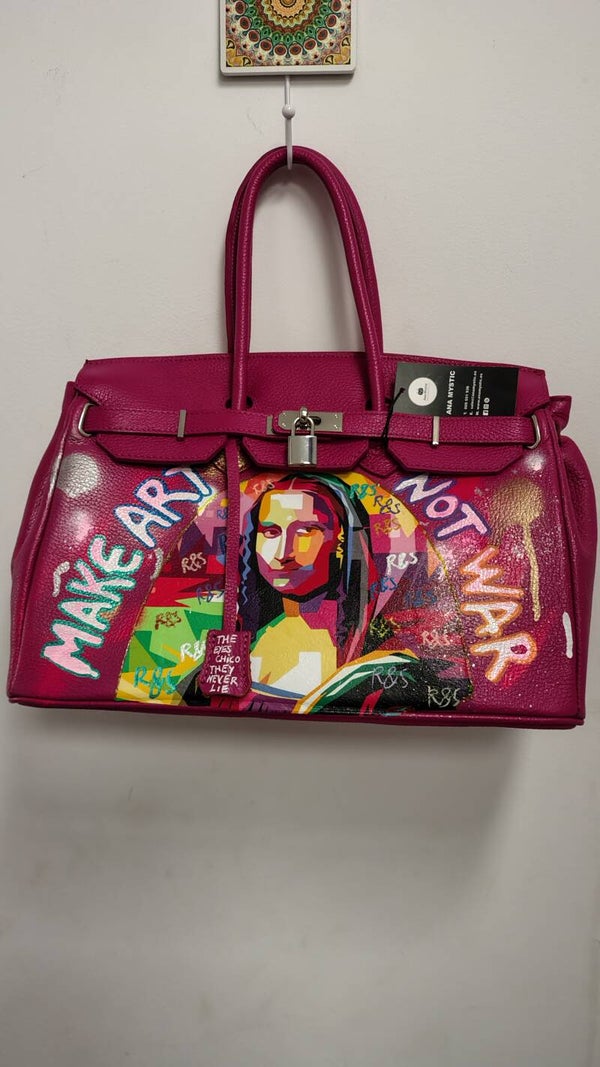 Bolso de Cuero Birkin Make Art 37x25x15 CM