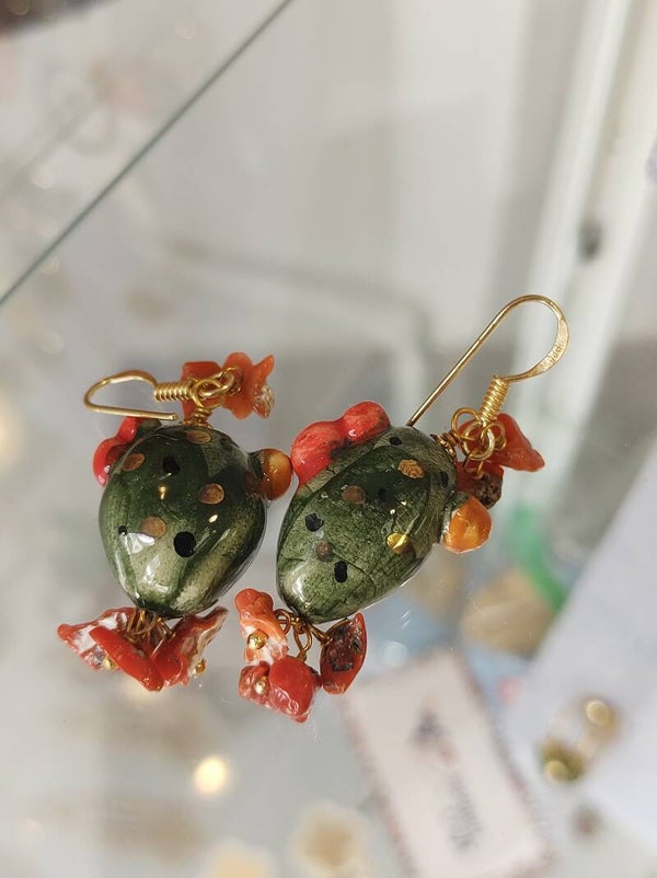 Pendientes de Granada Verde