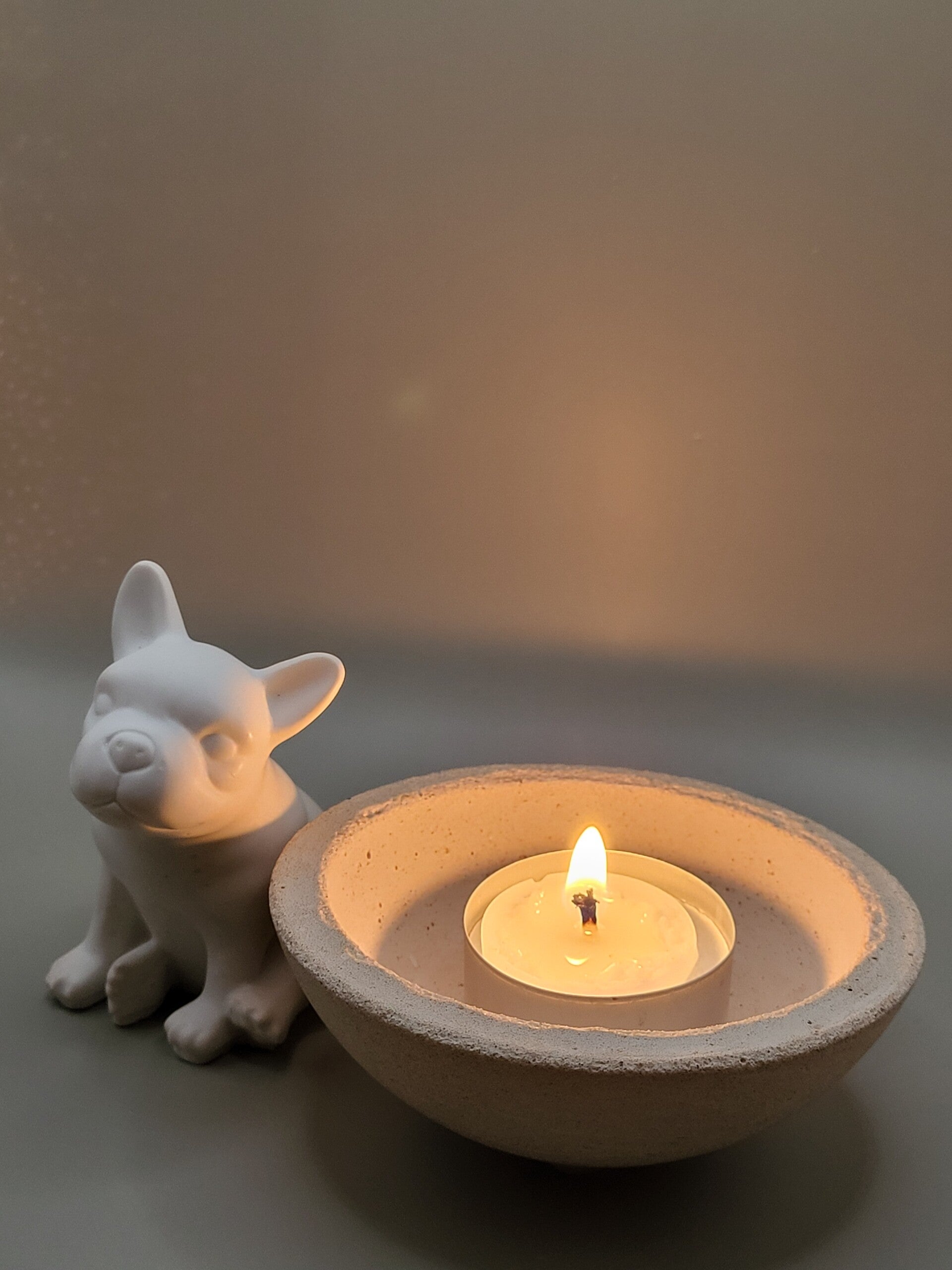 Photophore en Jesmonite Bath Stone