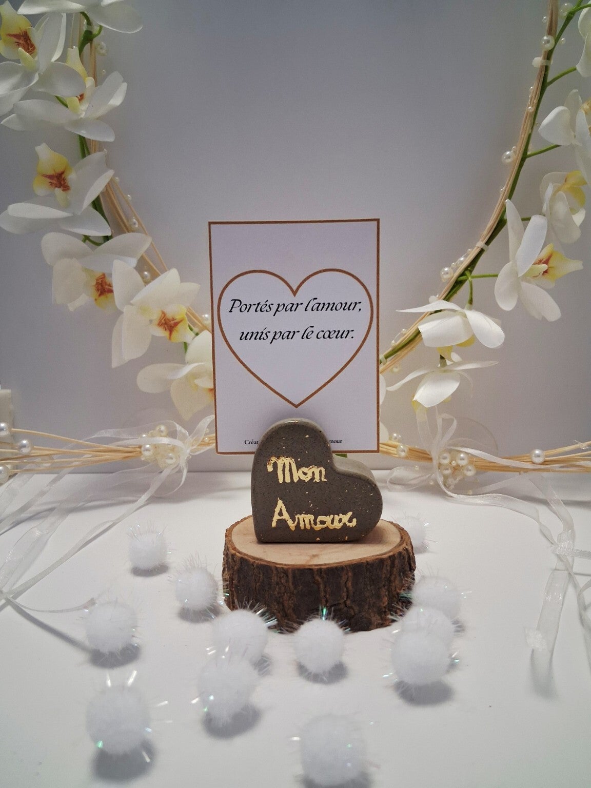 💛 Porte-carte cœur – Message d’amour