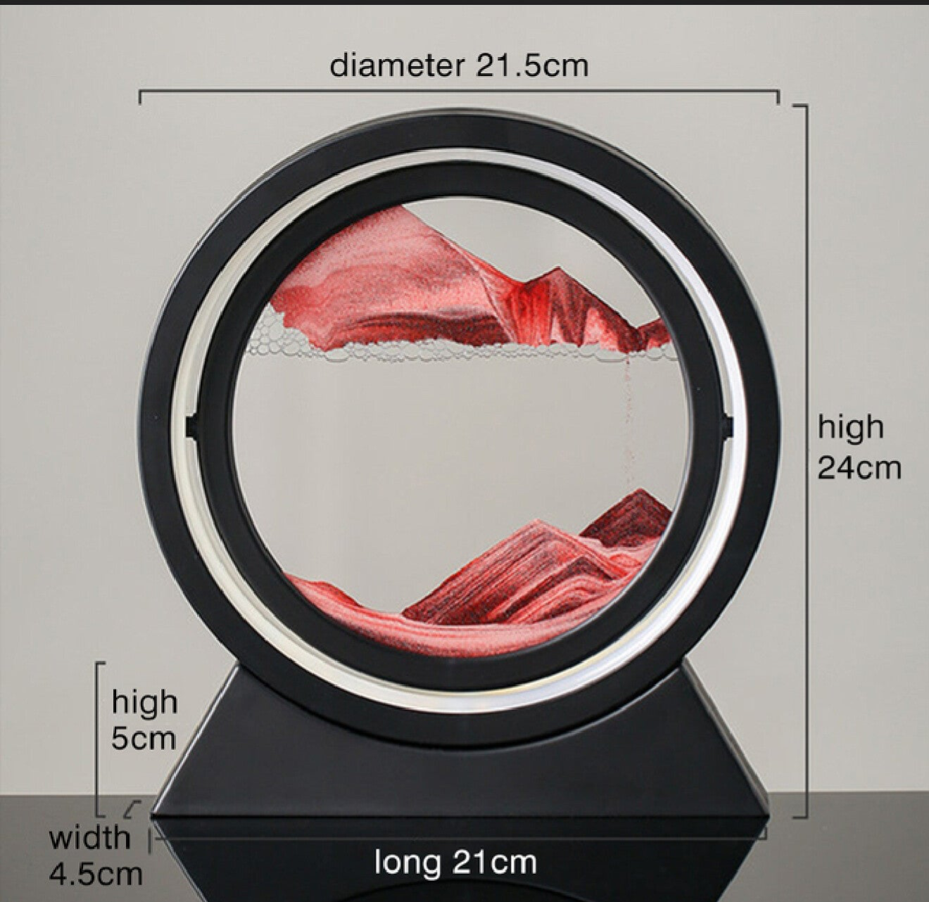 Zandloper Lamp – Design Lamp - Kleur Rood | J-Trade