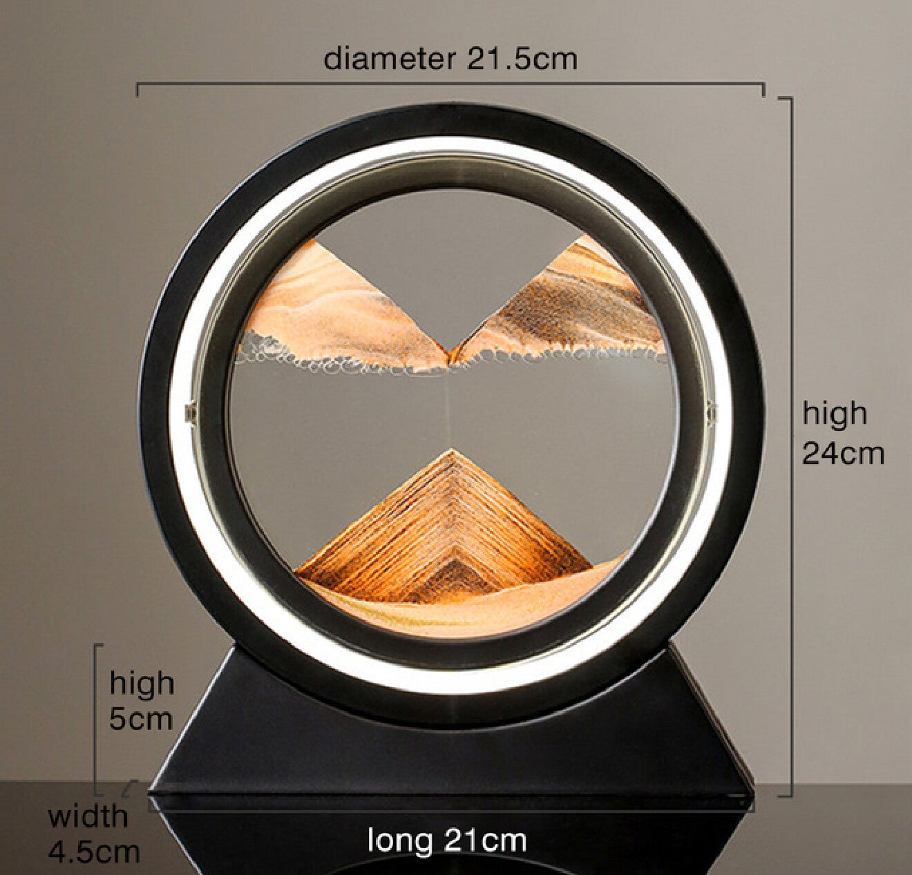 Zandloper Lamp – Design Lamp - Geel/Goud | J-Trade