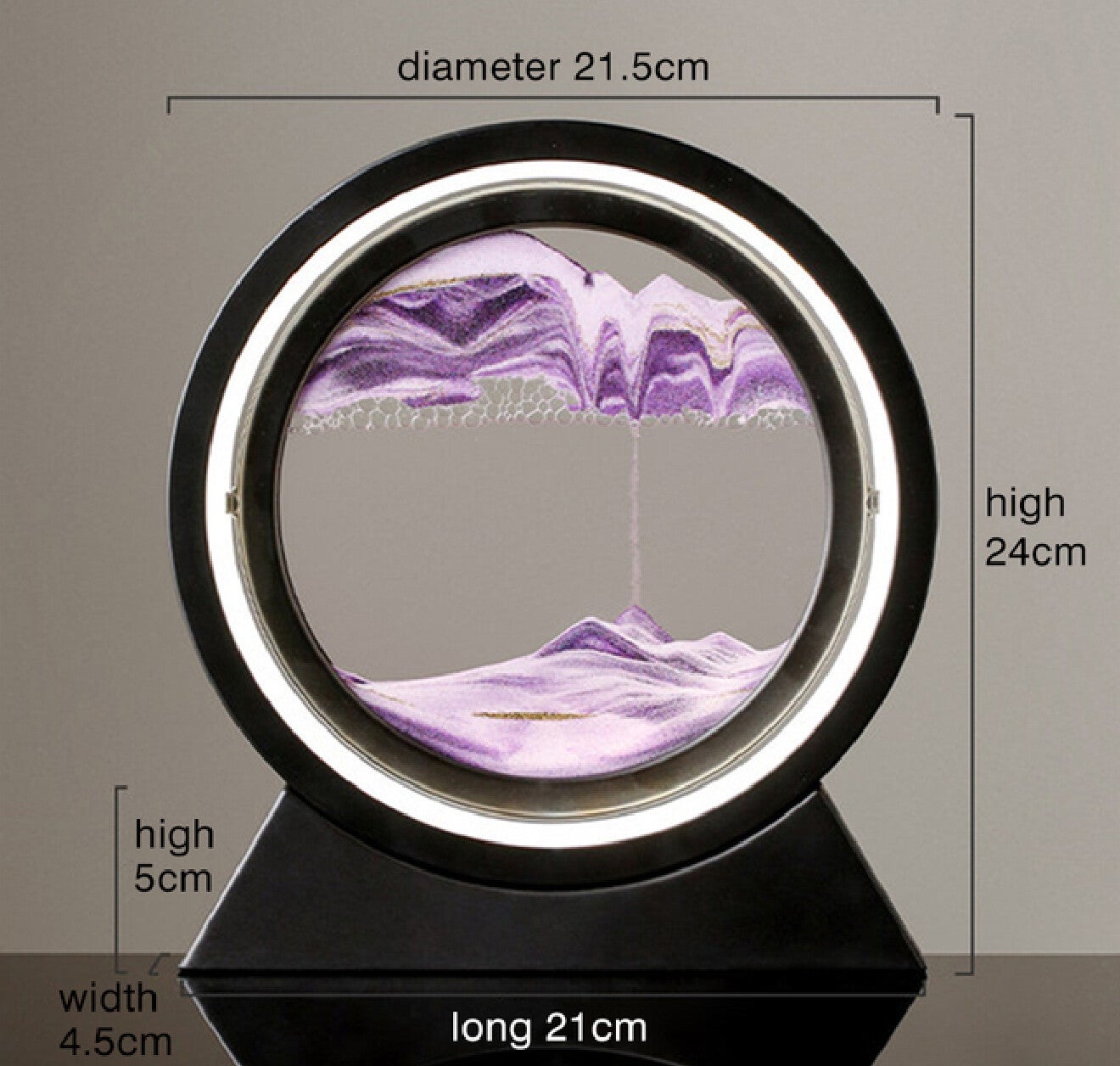 Zandloper Lamp – Design Lamp - Kleur Paars | J-Trade