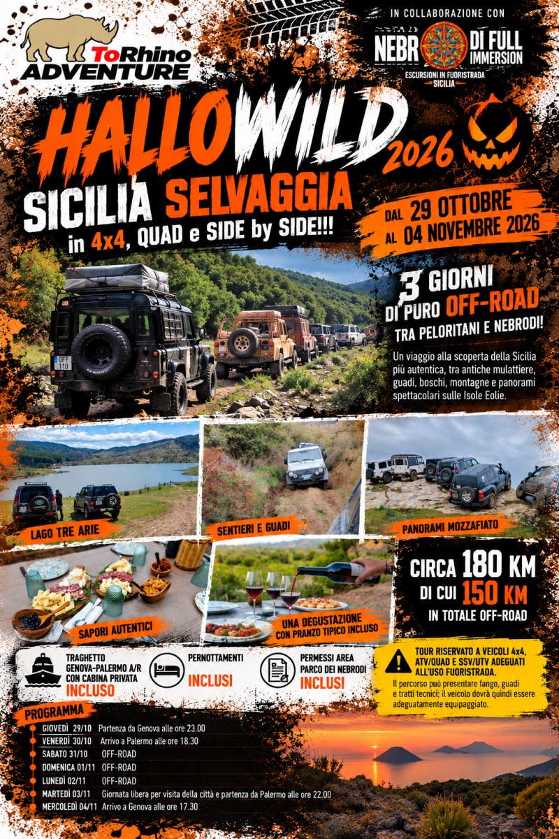 HalloWILD 2026 - SICILIA SELVAGGIA by ToRhino ADVENTURE
