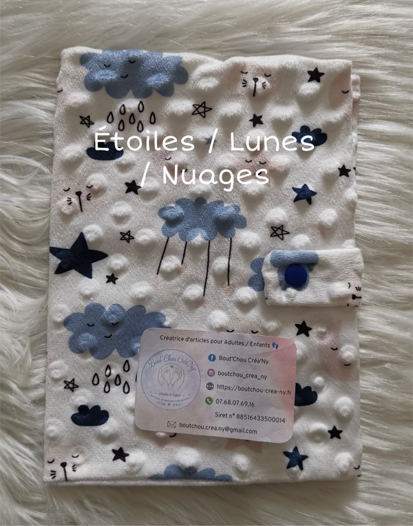 Protège carnet de santé Étoiles / Lunes / Nuages