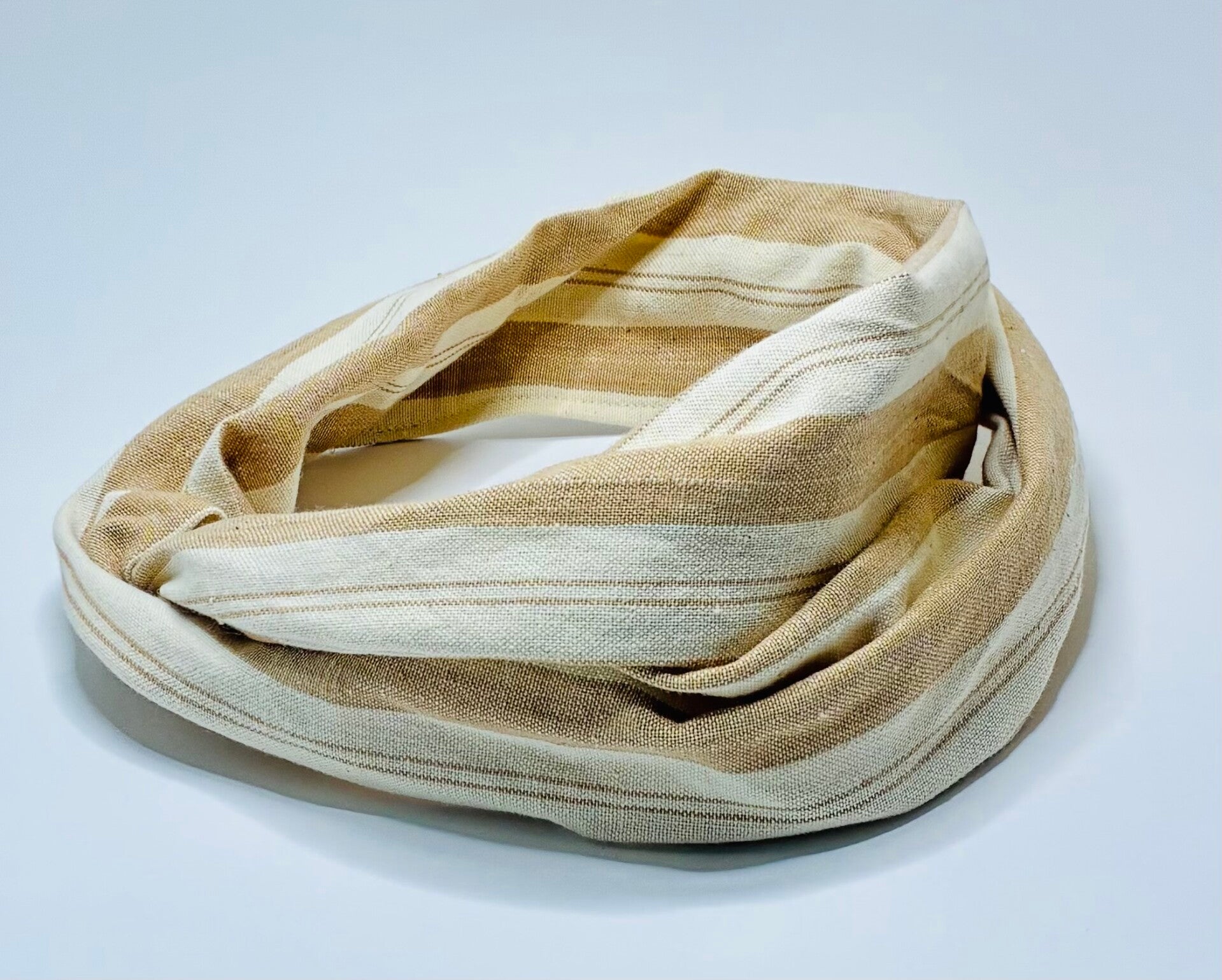 Haarband dames bruin/creme