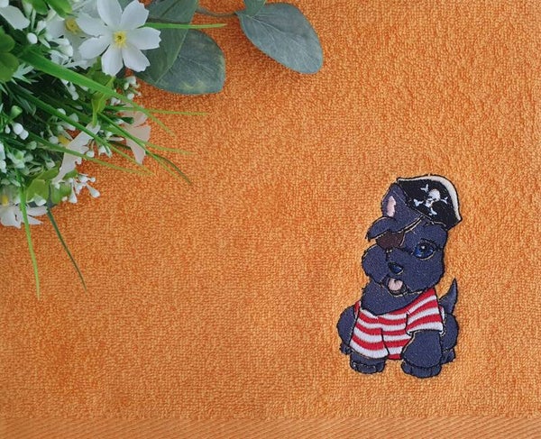 Gästehandtuch "Caneterrier Pirat"