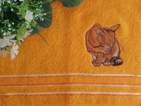 Gästehandtuch "Abessinierkatze"