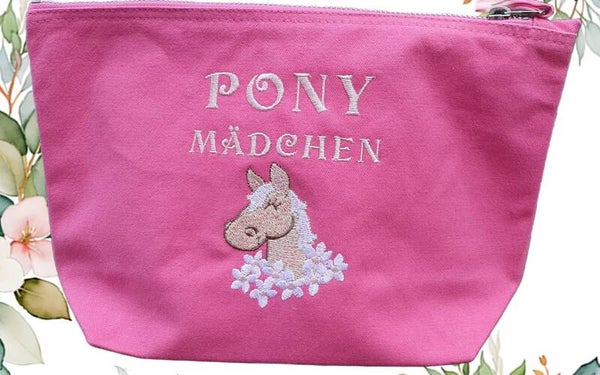 Kulturtasche "PonyMädchen"