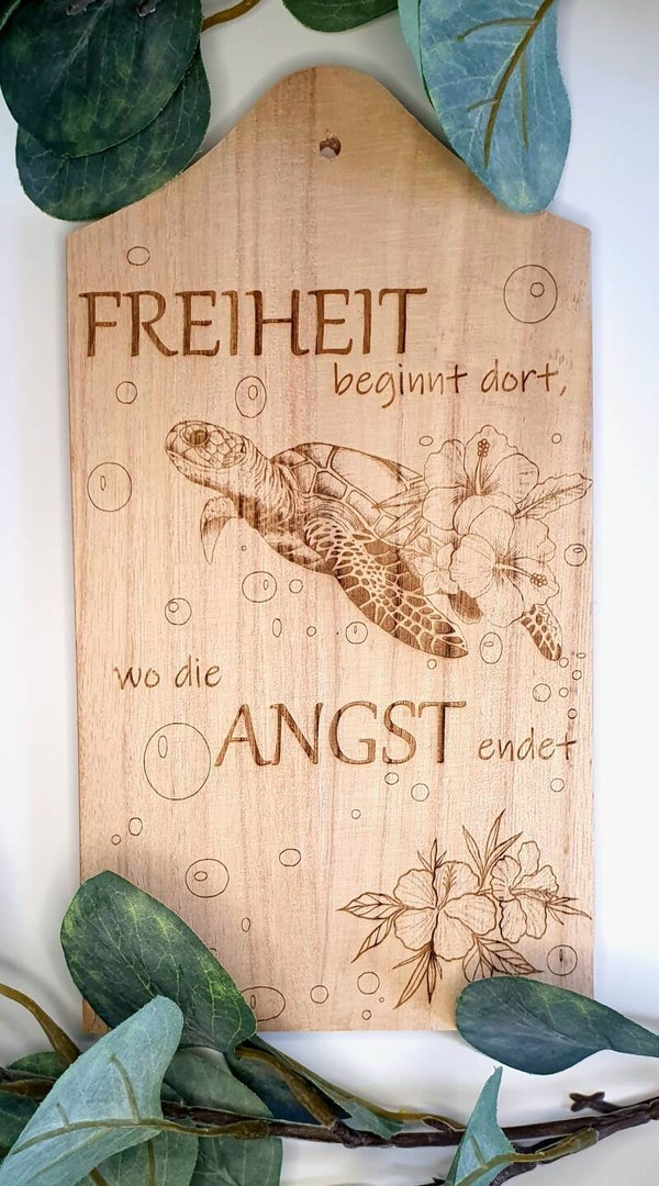 Holzschild "Freiheit"