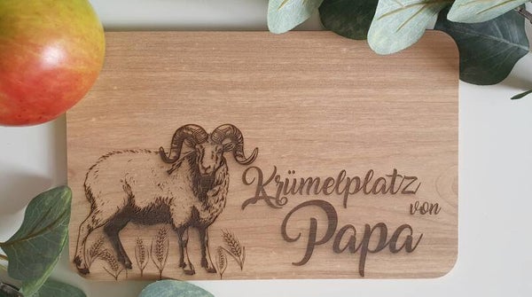 Frühstücksbrett "Widder-Krümelplatz"