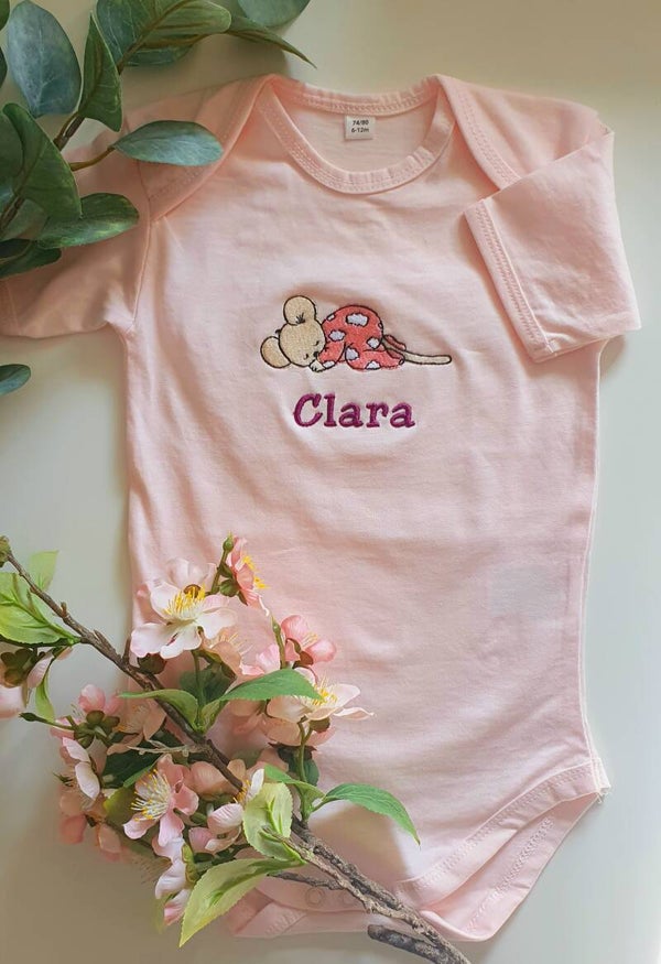 Babybody Maus mit Name