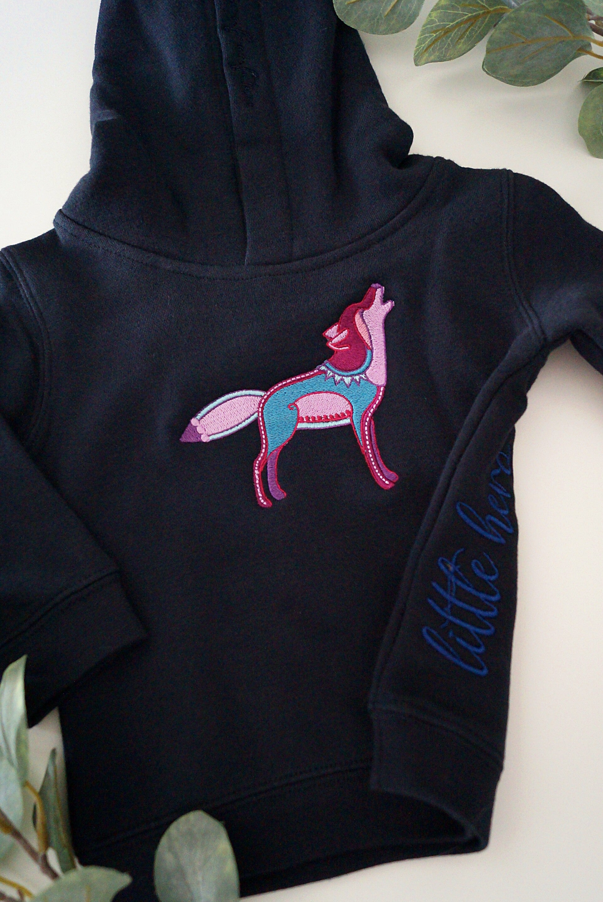 Babyhoodie Wolf (lila) "little hero"