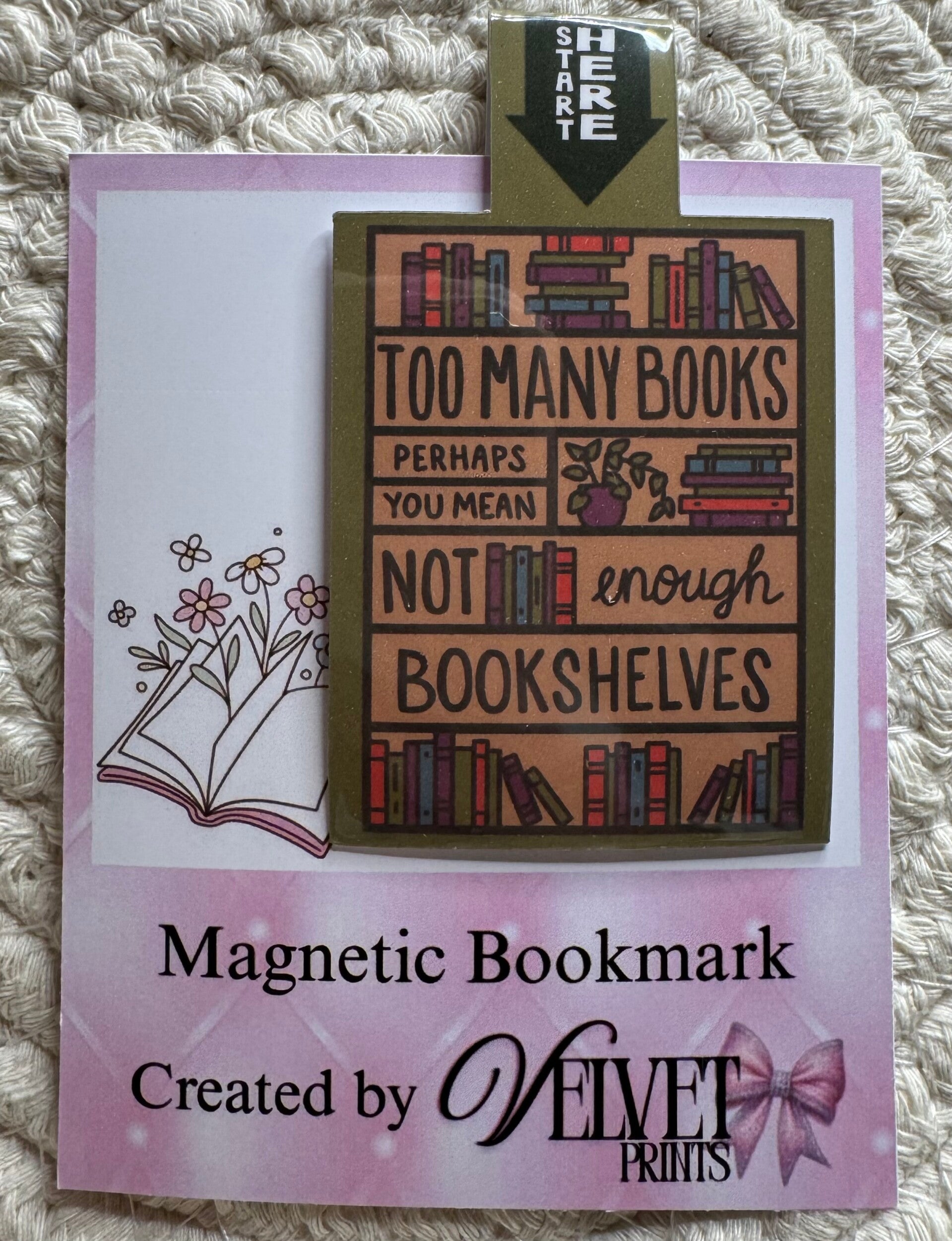 Magnetic Bookmark "To Many Books"