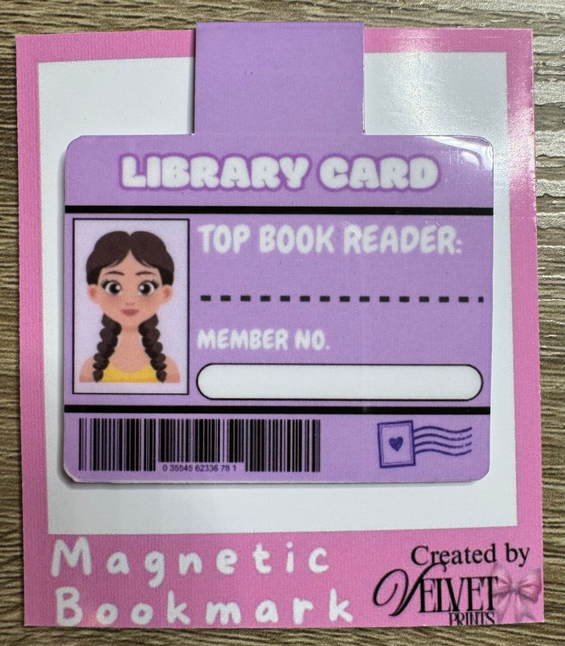Magnetic Bookmark “Library Card”