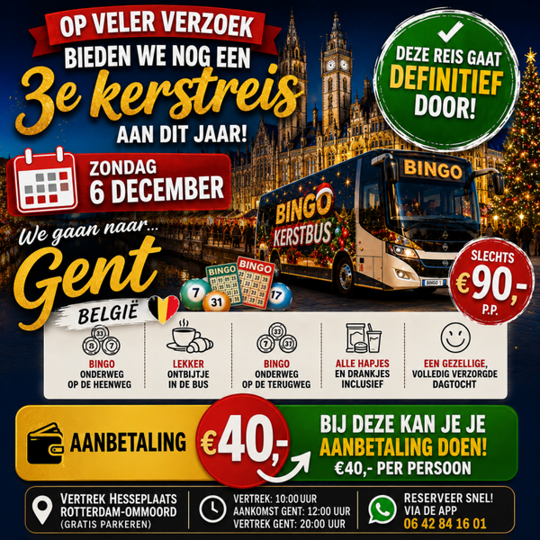 Aanbetaling kerstbus naar gent