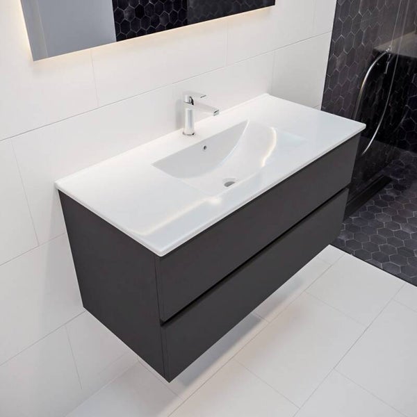 Valencia 100cm Badmeubel Zwart Mat