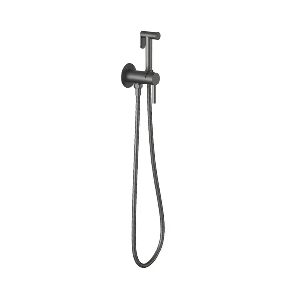 Prime Sanitair – bidetkraan met handdouche (warm en koud water) – Gun Metal