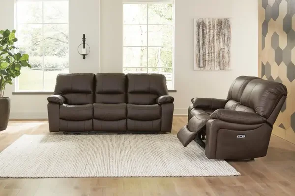 Leesworth Leather Power Reclining Sofa & Loveseat