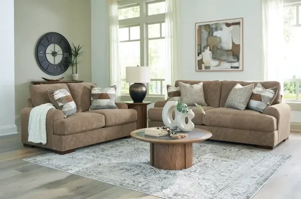Jayne Park Pecan Sofa & Loveseat