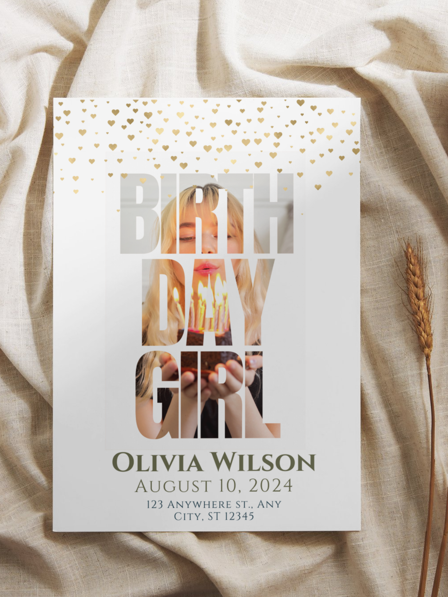 Aanpasbare verjaardagskaart 