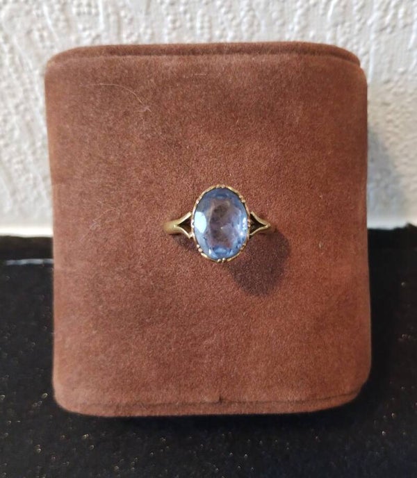 Vintage vergulde ring met spinel