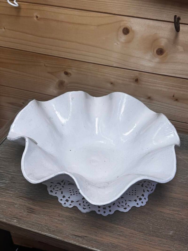 Groot gevormde witte schaal