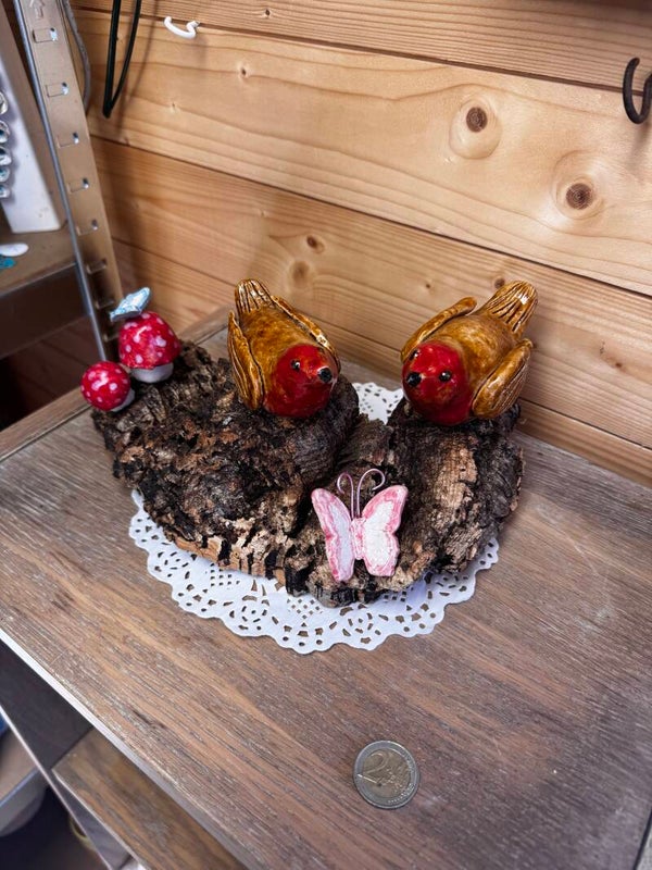Vogeltjes op hout