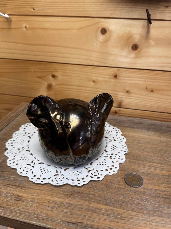 Kleine zwart/goud olifant
