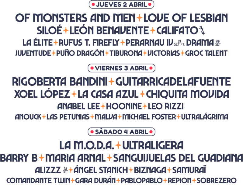 Cartel grupos SanSan Festival 2026