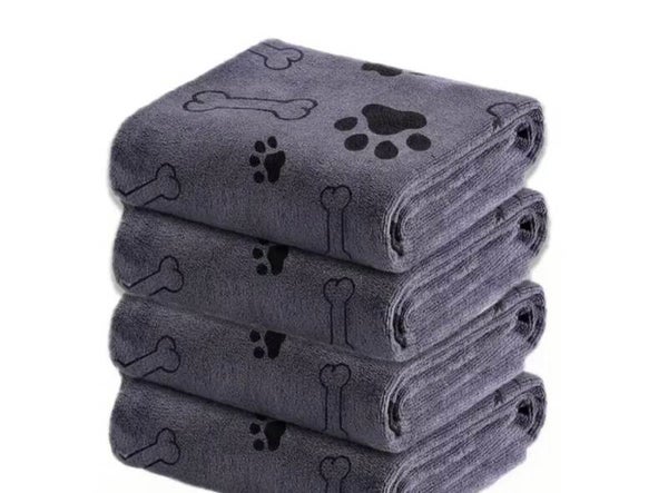 1 stuks Ultra-Absorberende Huisdierhanddoeken voor Honden & Katten, 59.94cm x 100.08cm, Sneldrogend, Zachte Polyester Badhanddoeken