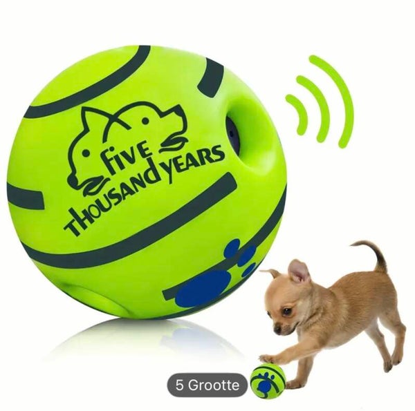 Interactieve speelbal voor de hond, hondenbal, Fun Giechelen Geluiden Wanneer Gerold Of Geschud, 8,8 cm.