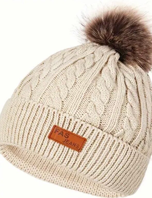 Dames winter muts one size kleur: beige