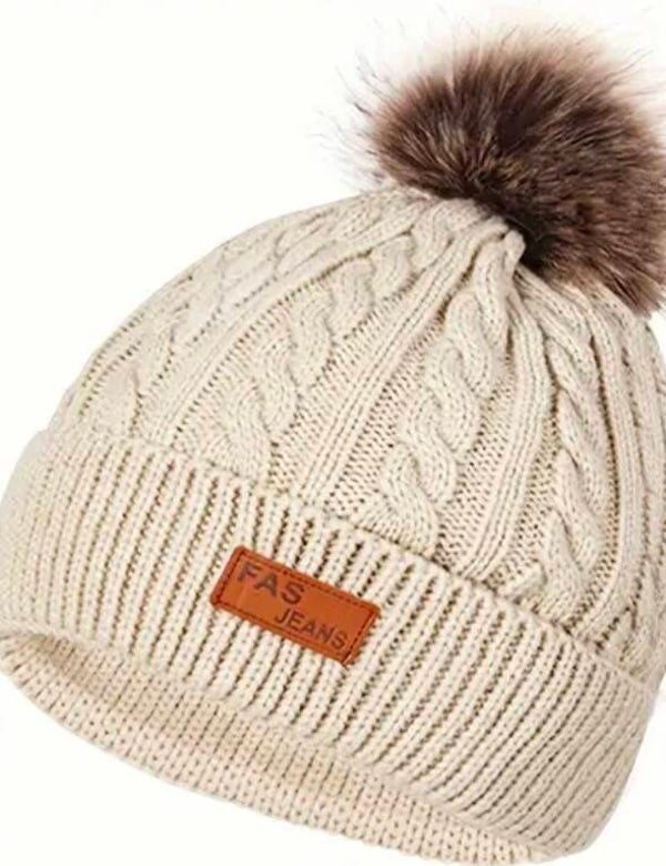 Dames winter muts one size kleur: beige