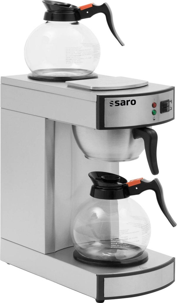 Kaffebryggare SAROMICA K 24 T – med 2 värmeplattor och 2 glaskannor