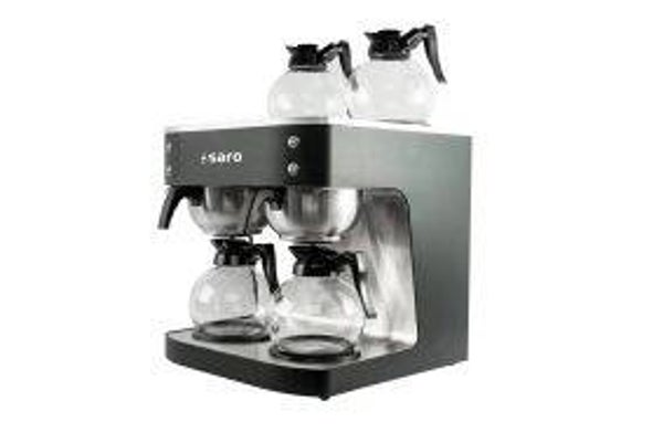 Kaffebryggare ECO 48 – Svart, med 4 glaskannor och dubbla bryggsystem