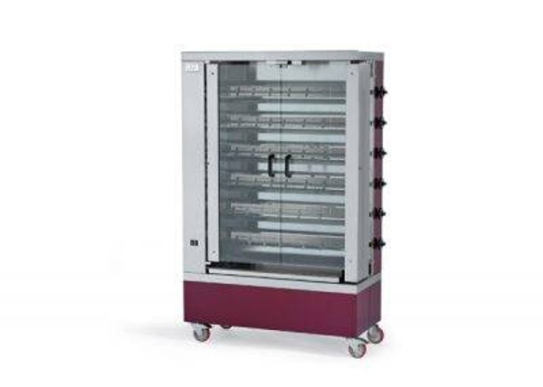 Gasdriven Kycklinggrill med Ljus – 6 Spett