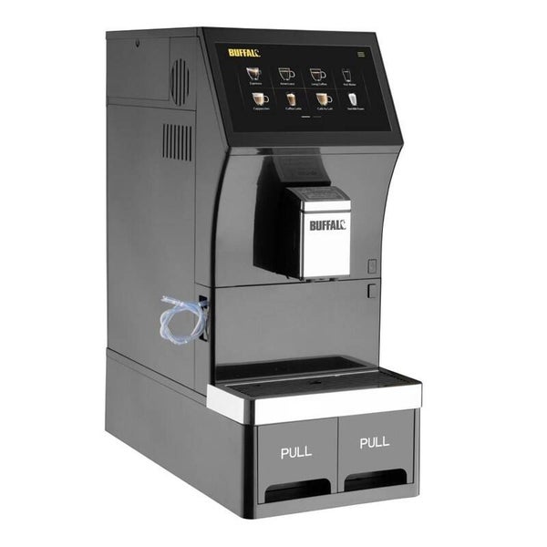 Helautomatisk kaffemaskin med stor pekskärm
