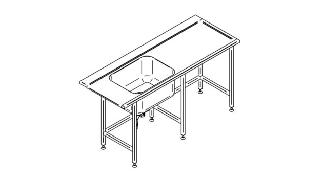 Inmatningsbänk Höger om diskmaskin