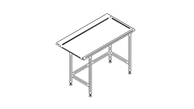 Utmatningsbänk  Höger om diskmaskin