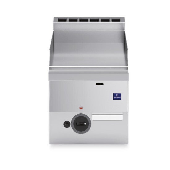 Gasstekhäll 30 cm, bordsmodell – slät förkromad platta (Virtus)