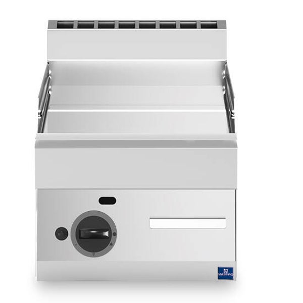 Gasstekhäll 40 cm, bordsmodell – slät förkromad platta (Virtus)