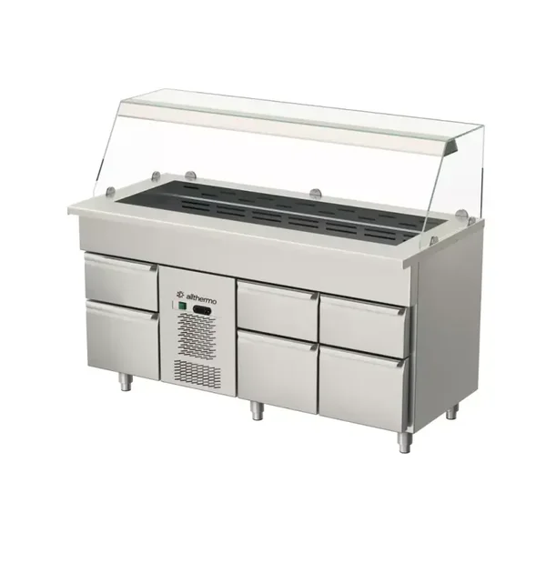 Allthermo Salladkyl med 6 draglådor – 163 cm