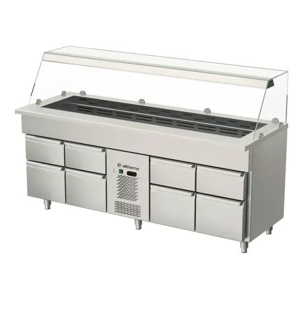 Allthermo Salladkyl med 8 draglådor –   203 cm