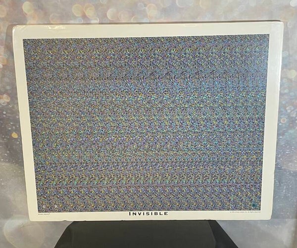 Magic Eye 3D Poster – “Invisible” (1994 NVision Grafix)