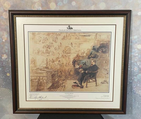 R.W. Buss – “Dickens’ Dream” – Charles Dickens Heritage Commemorative Edition, Signed & Authenticated (425/?, 1992, 22” x  25”)