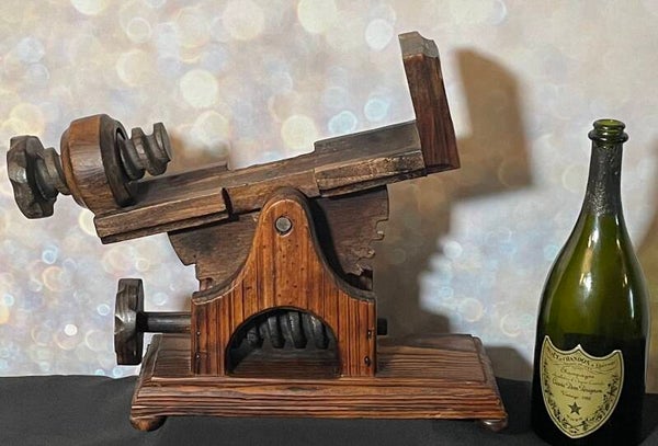 Antique Wooden Wine Bottle Tilter