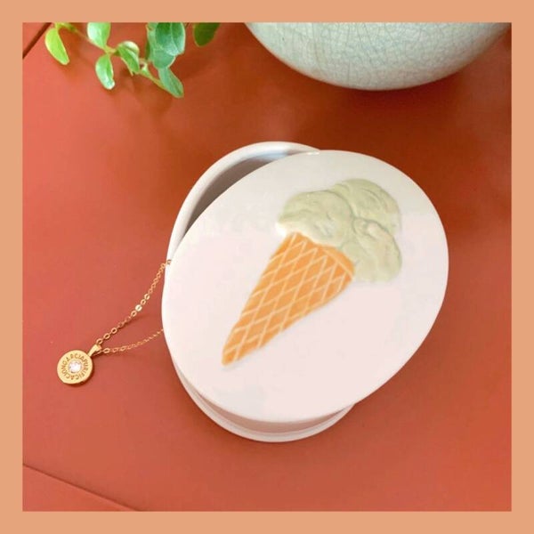 Porselein Bewaardoosje (vintage)