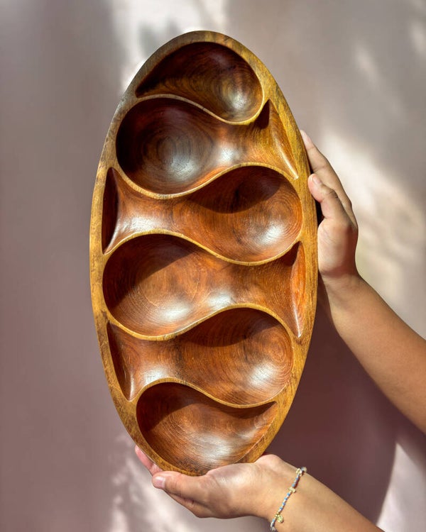 Vintage Ovale Teak Schaal