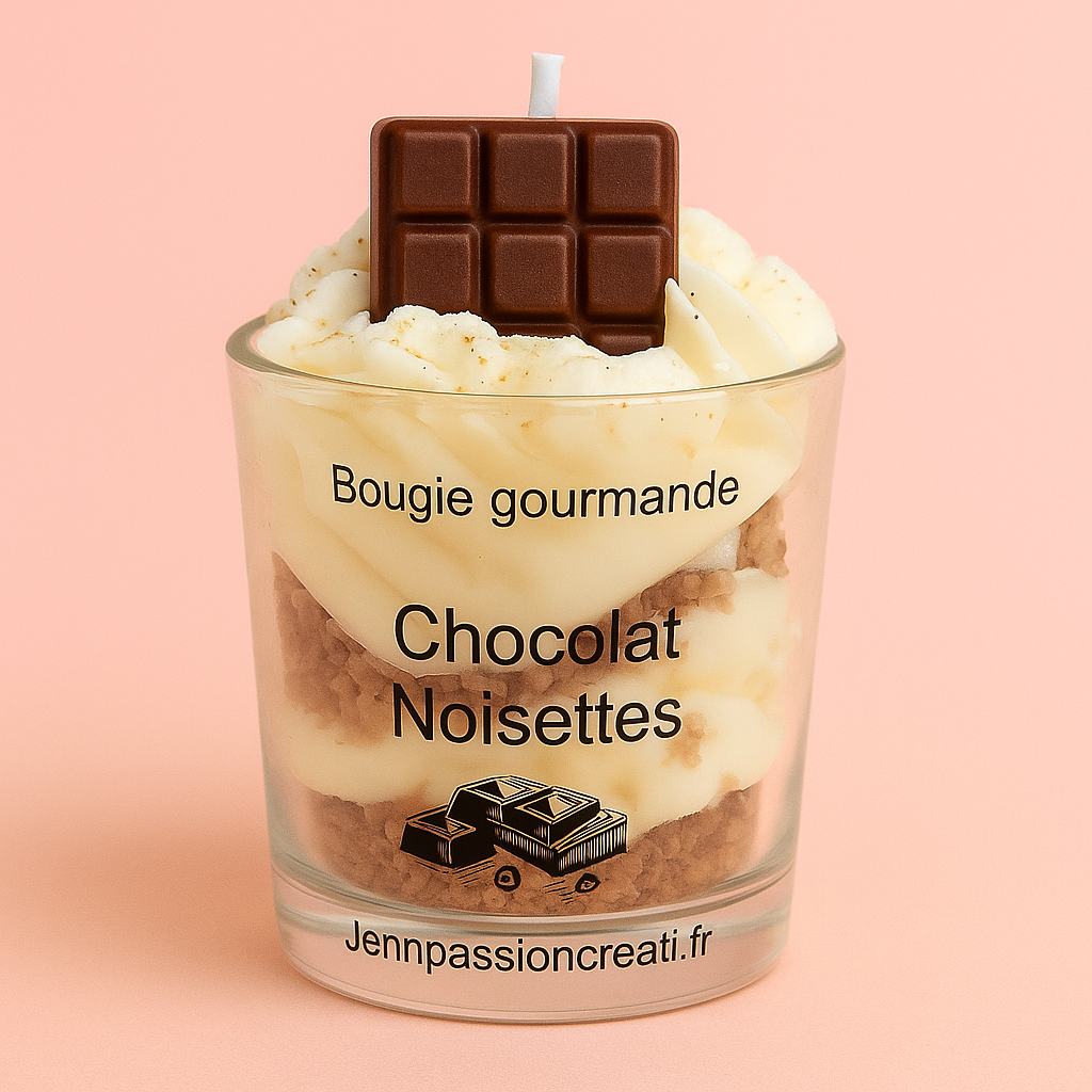 Bougie chantilly gourmande Chocolat noisettes